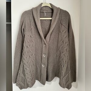 Free People Cable Knit Cardigan Size S